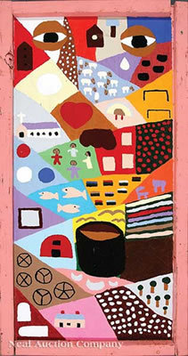 "Market Farm Face" by Earnest Williams - Auction record, sale price, and art valuation. Compare with similar artists and explore comparable artworks.