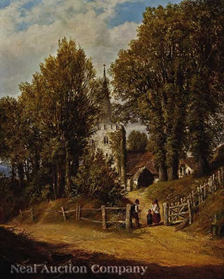 "Stopping by a Country Church", 1876