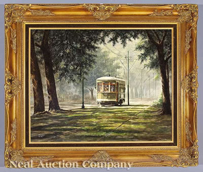 "Bella Streetcar" by James Hussey - Auction record, sale price, and art valuation. Compare with similar artists and explore comparable artworks.
