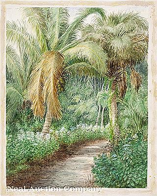 "Florida Landscape with Palm Trees"