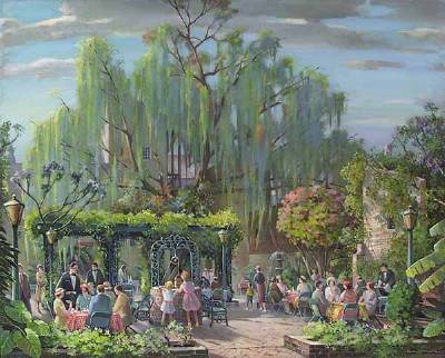 Patio of the Court of Two Sisters by Clarence Millet - Auction record, sale price, and art valuation. Compare with similar artists and explore comparable artworks.