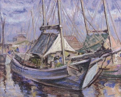 Luggars Landing, New Basin Canal by William Frederick Kaeser - Auction record, sale price, and art valuation. Compare with similar artists and explore comparable artworks.