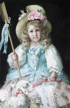 Portrait of a Young Shepherdess with her Lamb
