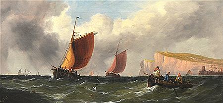 Sailing boats arriving home (a pair) by George Dodgson Callow - Auction record, sale price, and art valuation. Compare with similar artists and explore comparable artworks.