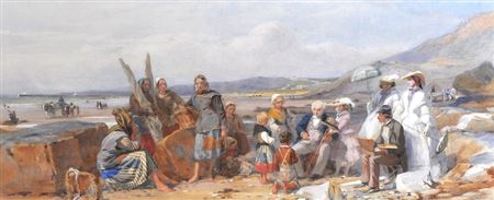 A Beach scene, with an Artist, surrounded by onlookers by John Absolon - Auction record, sale price, and art valuation. Compare with similar artists and explore comparable artworks.