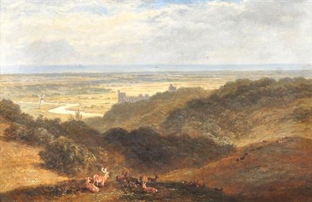 "A View of Arundal Castle, Sussex" by George Arthur Hickin - Auction record, sale price, and art valuation. Compare with similar artists and explore comparable artworks.
