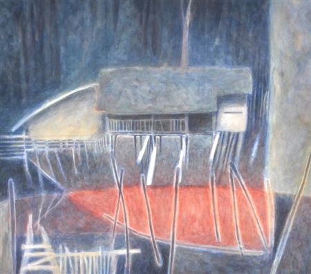 House with Dancing Sticks by Sarah Holliday - Auction record, sale price, and art valuation. Compare with similar artists and explore comparable artworks.