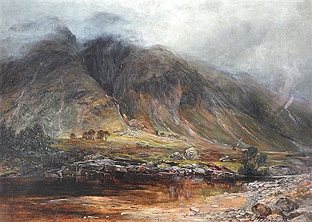 A Scottish Mountainous River Landscape