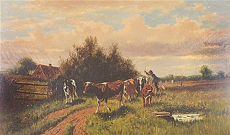 Drover and Cattle in a Landscape