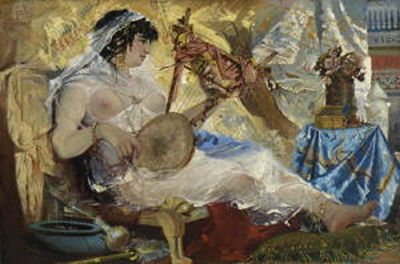 Musizierende Haremsdame