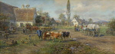 Sample artwork by Karl Stuhlmuller (1851/58/59 - 1930), known for landscape and genre painting - View similar artists and auction records