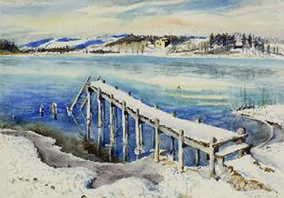 Chiemsee im Winter