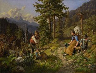 Auf der Waldlichtung im Hochgebirge