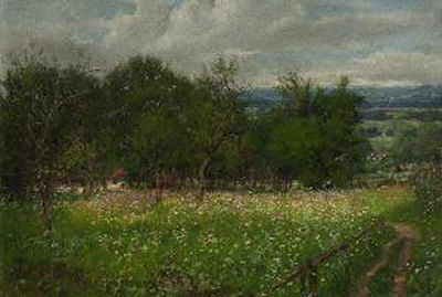 Blumenwiese mit Obstbäumen by Johann Sperl - Auction record, sale price, and art valuation. Compare with similar artists and explore comparable artworks.
