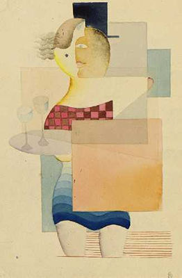 Paar mit Tablett. 1927