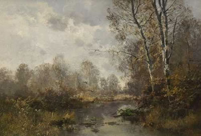 Weiher im Herbstwald
