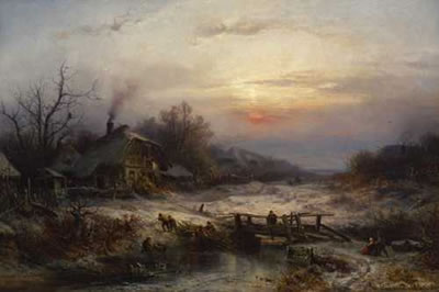 Winterliche Dorflandschaft