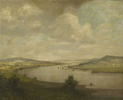 View onto Thungersheim on Main by Hermann Gradl - Auction record, sale price, and art valuation. Compare with similar artists and explore comparable artworks.