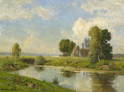 Am Dorfweiher by Oscar Leu - Auction record, sale price, and art valuation. Compare with similar artists and explore comparable artworks.