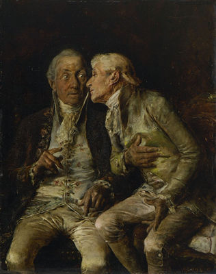 Zwei ältere Kavaliere in angeregtem Gespräch by Antonio Lonza - Auction record, sale price, and art valuation. Compare with similar artists and explore comparable artworks.