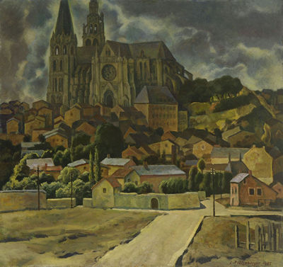 Blick auf die Kathedrale von Chartres