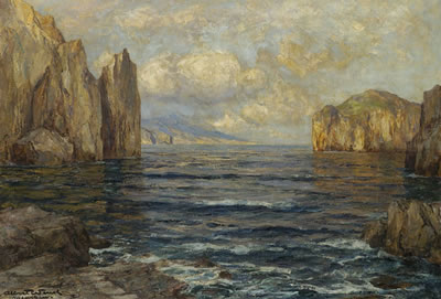Felsenküste auf Capri by Albert Wenk - Auction record, sale price, and art valuation. Compare with similar artists and explore comparable artworks.