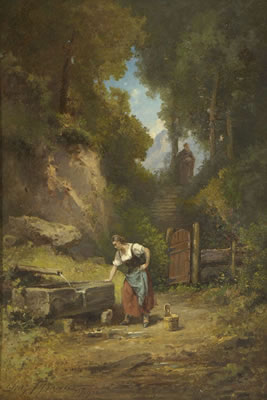 Magd am Brunnen by Willy Moralt - Auction record, sale price, and art valuation. Compare with similar artists and explore comparable artworks.