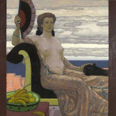 Dame mit Panther