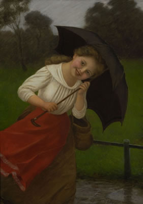 Mädchen mit Regenschirm