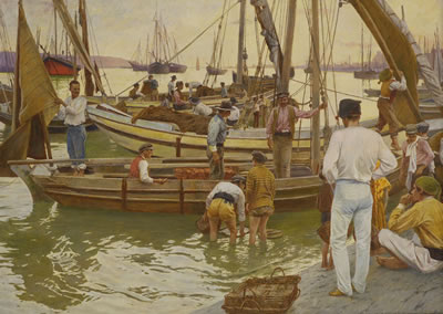 Fischer im Hafen