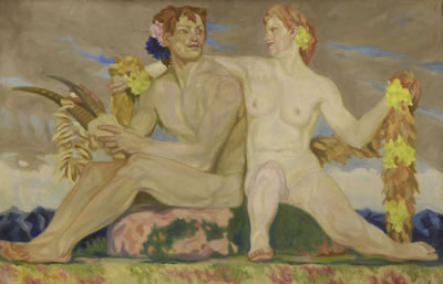 Pan und Nymphe
