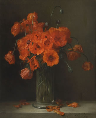 Klatschmohn in Glasvase