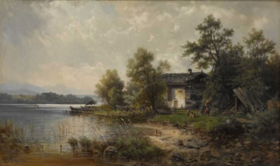 Am Chiemsee by Ludwig Sckell - Auction record, sale price, and art valuation. Compare with similar artists and explore comparable artworks.