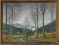 "Gebirgsdorf im Frühling"