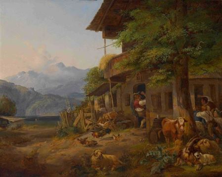 Rauferei im Dorfwirtshaus