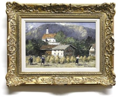 Kornernte in der Jachenau by Otto Hellmeier - Auction record, sale price, and art valuation. Compare with similar artists and explore comparable artworks.