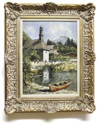 St. Quirin am Tegernsee by Otto Hellmeier - Auction record, sale price, and art valuation. Compare with similar artists and explore comparable artworks.