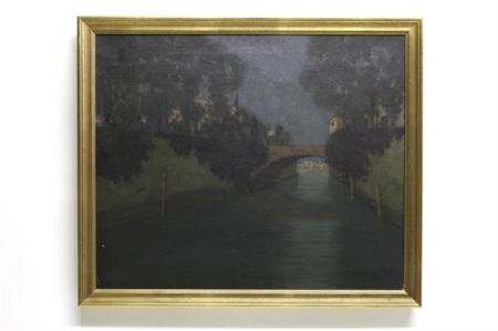 "Italienische Flusslandschaft".