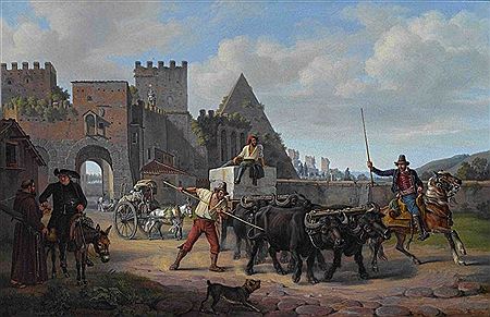 Ochsengespann vor der Porta San Paolo in Rom by Dietrich Wilhelm Lindau - Auction record, sale price, and art valuation. Compare with similar artists and explore comparable artworks.