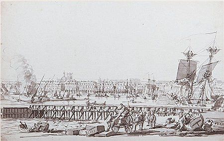 "Le port de Dieppe animé"