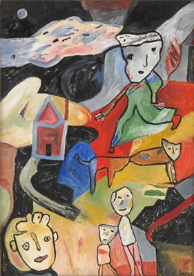 Sample artwork by Eliane Larus (Born 1944), known for painting and sculpture - View similar artists and auction records