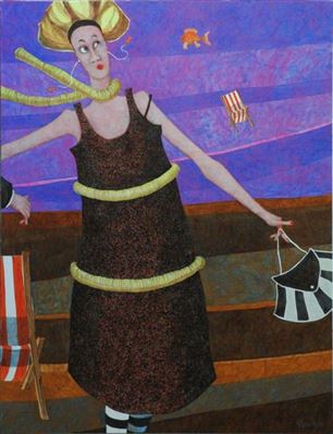 Le poisson rouge, immobilisé par la beauté de ces boucles d'oreille, se demande ce que l'homme en pense... by Andrew Painter - Auction record, sale price, and art valuation. Compare with similar artists and explore comparable artworks.