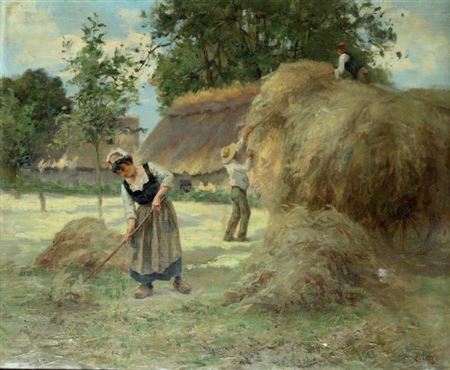 La fenaison dans le verger. by Eugène-Leon Labitte - Auction record, sale price, and art valuation. Compare with similar artists and explore comparable artworks.
