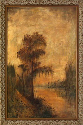 Sunset on Barnes Creek, Louisiana by Willie C (William) Ousley - Auction record, sale price, and art valuation. Compare with similar artists and explore comparable artworks.