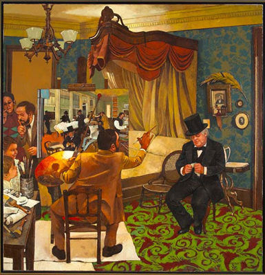 Edgar Degas Painting Portrait in a Cotton Office in New Orleans