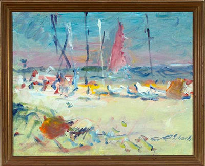 Sailboats Along the Beach