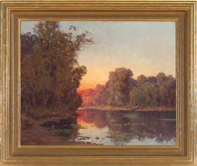 Panoramic River Landscape at Dusk