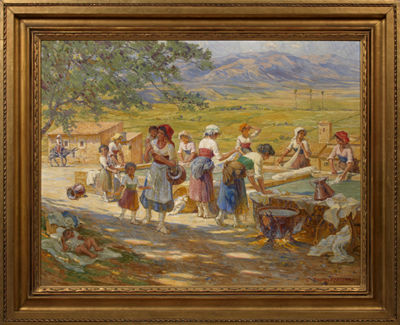 View of Village Women on Washday