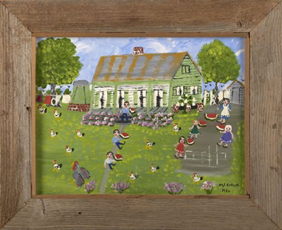 Watermelon Party, 1994 by May Kugler - Auction record, sale price, and art valuation. Compare with similar artists and explore comparable artworks.