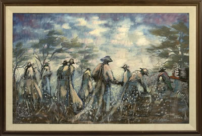 "Group of Cotton Pickers Working in the Field" by William Tolliver - Auction record, sale price, and art valuation. Compare with similar artists and explore comparable artworks.